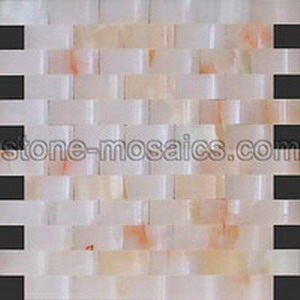 Pink Onyx luxury arc stone mosaics 145