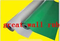 Glazed antistatic rubber sheet