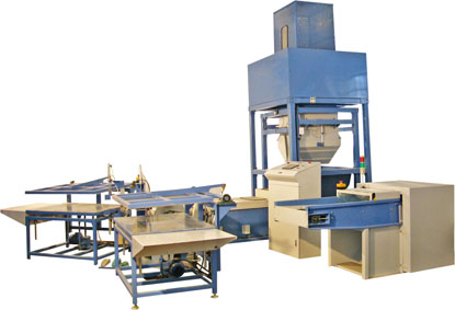 Pillow & cushion automatic weighing & filling line