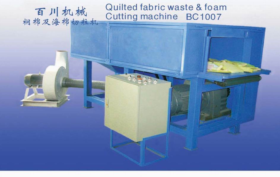 Quilted fabric waste & foam cutting machine