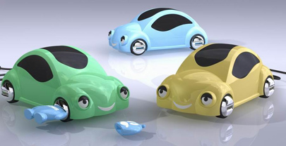 Four Ports Car shape USB Hub 