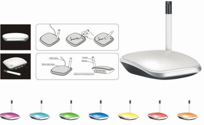 USB Hub Memo Note Stand and Mood Light