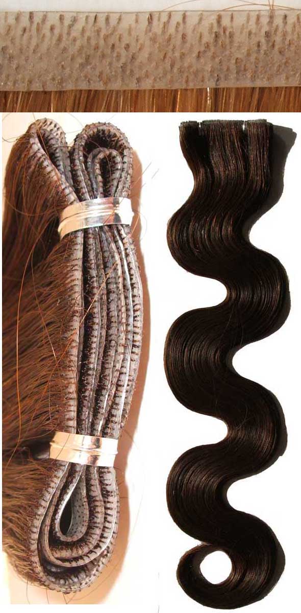 pu/skin weft hair