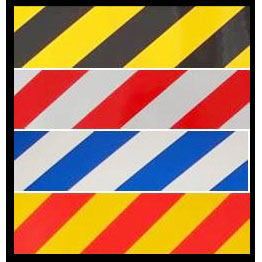 Reflective Hazard Stripe Tape, Advertisement Grade