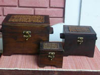 wooden boxes - handicraft from Thailand