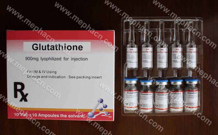 Reduced glutathione lyophilized for injection