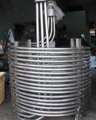 Titanium heating/cooling coil (titanium spiral pipe) 