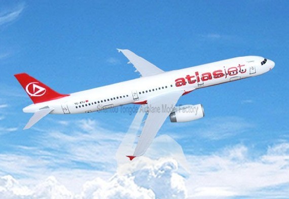 A321 Atiasjet ABS Plastic made by machine 22cm plane model