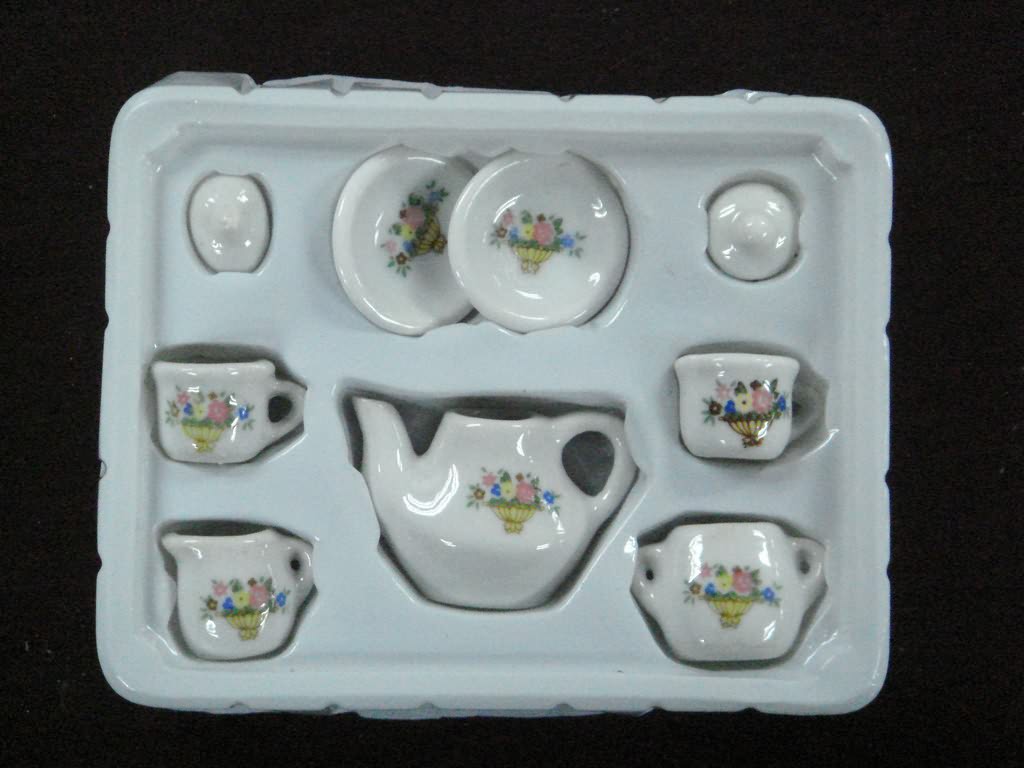 9 Pcs Mini Ceramic Tableware Set (High Temperature Processing)