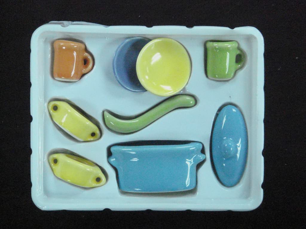 9 Pcs Mini Ceramic Tableware Set (Medium Temperature Processing)