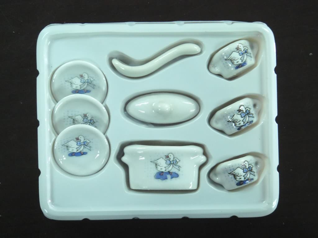 9 Pcs Mini Ceramic Tableware Set (High Temperature Processing)