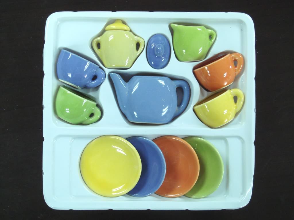 13 Pcs Mini Ceramic Tableware Set (Medium Temperature Processing)