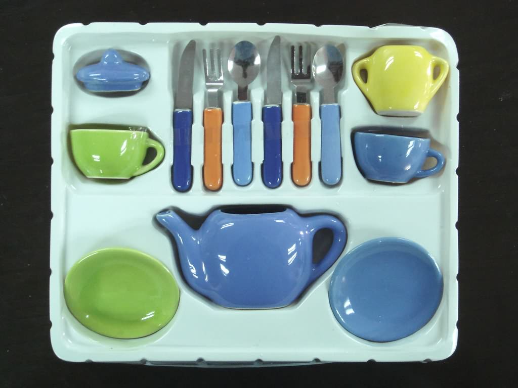 13 Pcs Mini Ceramic Tableware Set (Medium Temperature Processing)