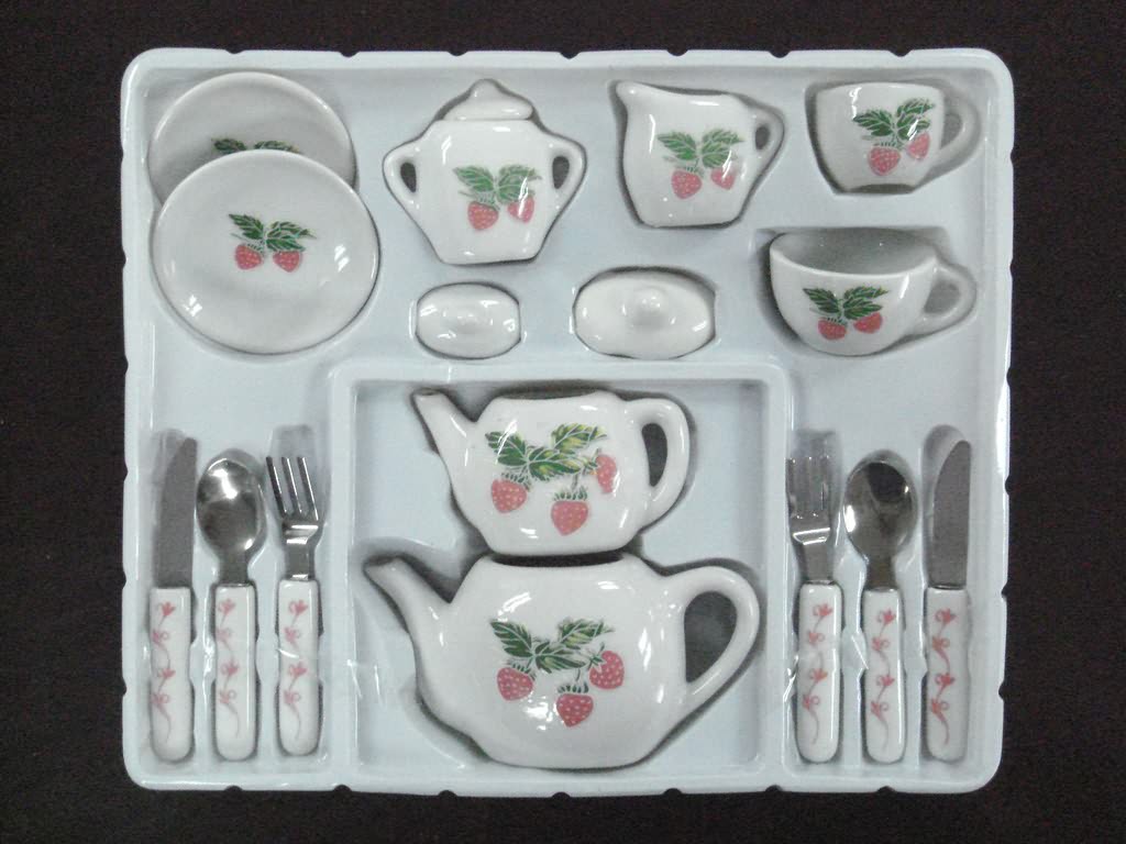 17 Pcs Mini Ceramic Tableware Set (High Temperature Processing)