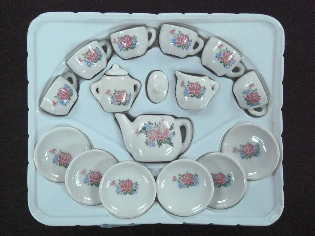 17 Pcs Mini Ceramic Tableware Set (High Temperature Processing)