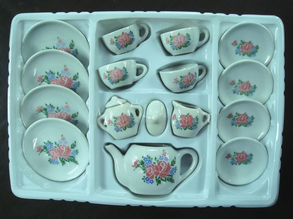 17 Pcs Mini Ceramic Tableware Set (High Temperature Processing)