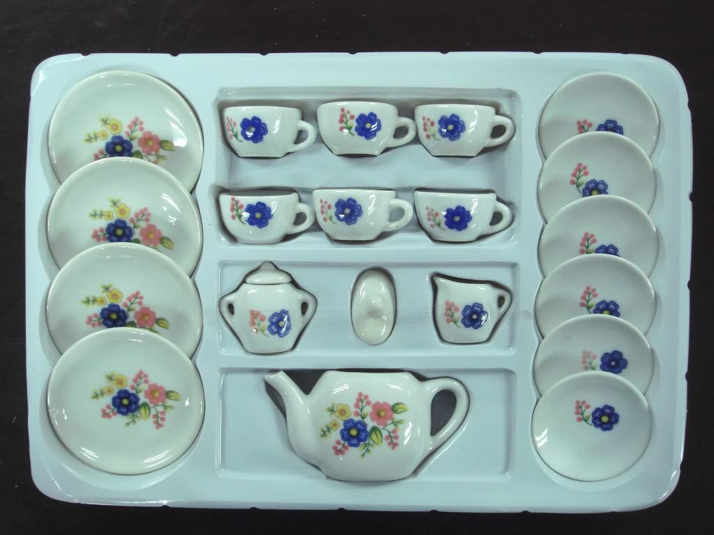 21 Pcs Mini Ceramic Tableware Set (High Temperature Processing)