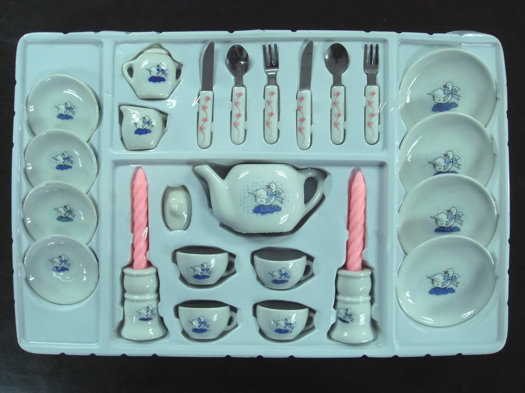 27 Pcs Mini Ceramic Tableware Set (High Temperature Processing)