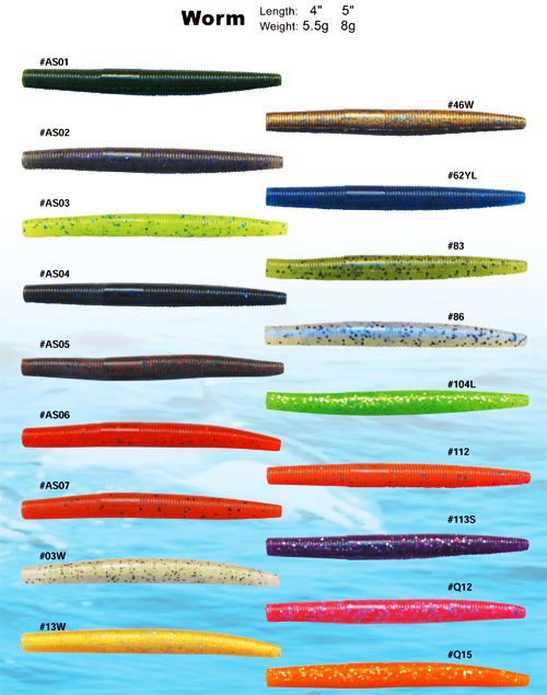 Higher-Quality Soft Plastic Fishing Lures-Worm Series