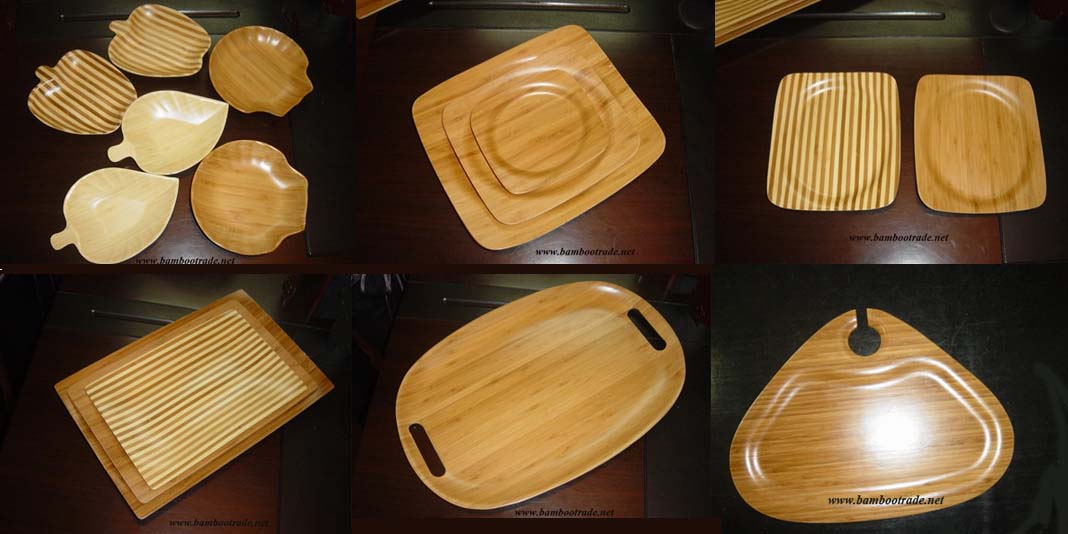 Pressed bamboo plate