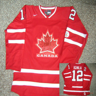 #12 Red Canada  Olympic jersey