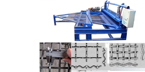 Hydraulic crimping wire mesh machine