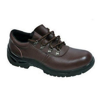 Black Men Lace Up Safety Shoe