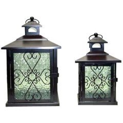 Brass and Glass Hanging Lantern