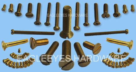 Brass machine screws