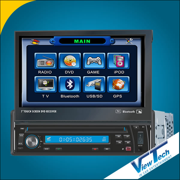 7 inch Full motorized in dash car dvd system