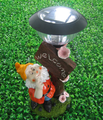 Solar Garden Light-Poly Resin Lamp