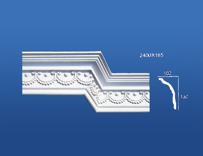 Interior decorative gypsum moulding, Cornices