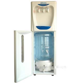 Bottle loading below water cooler, water dispenser