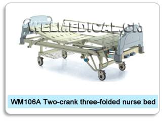 WM106A Two-crank three-folded nurse bed