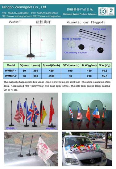 magnetic car flagpole