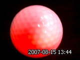 Flashing golf ball