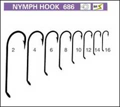 fly hook-NYMPH HOOK   686