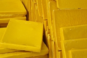 Yellow beeswax refined slab