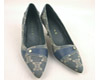 CELINE blue canvas shoes 10565