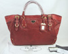 p date red lambskin leather handbag BR3019