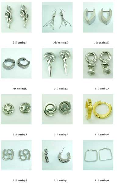 316l stainless steel jewellery earring