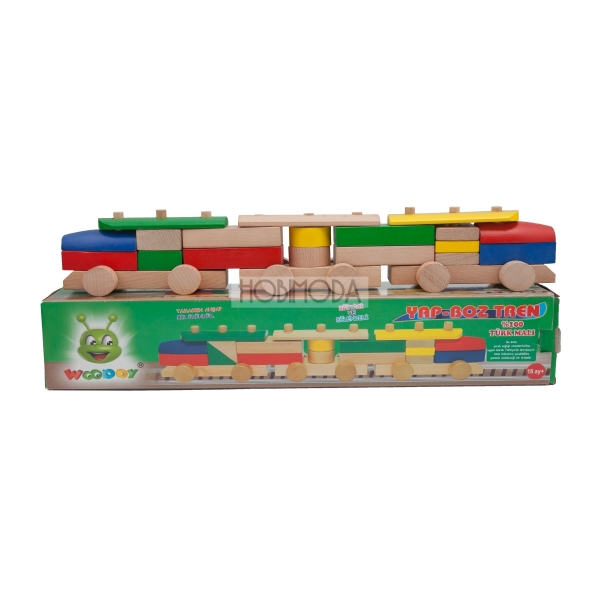 3D Organic Wooden Puzzle Train 