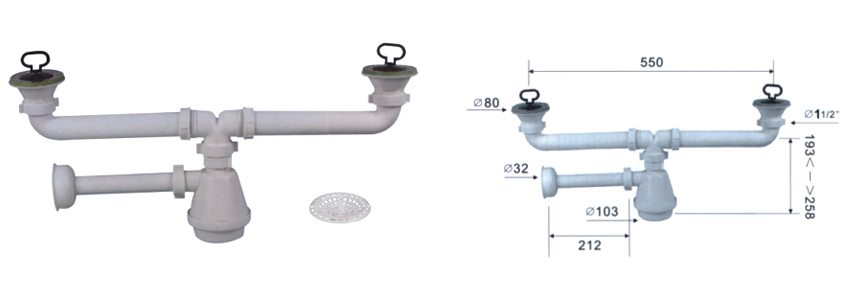 Basin waste water tap series