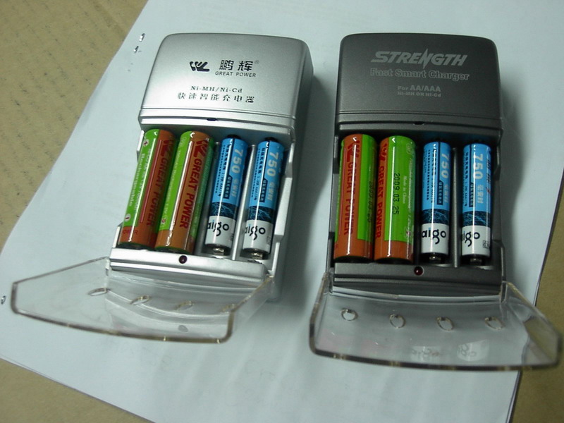 various chargers for AA, AAA,9V rechargeable cells