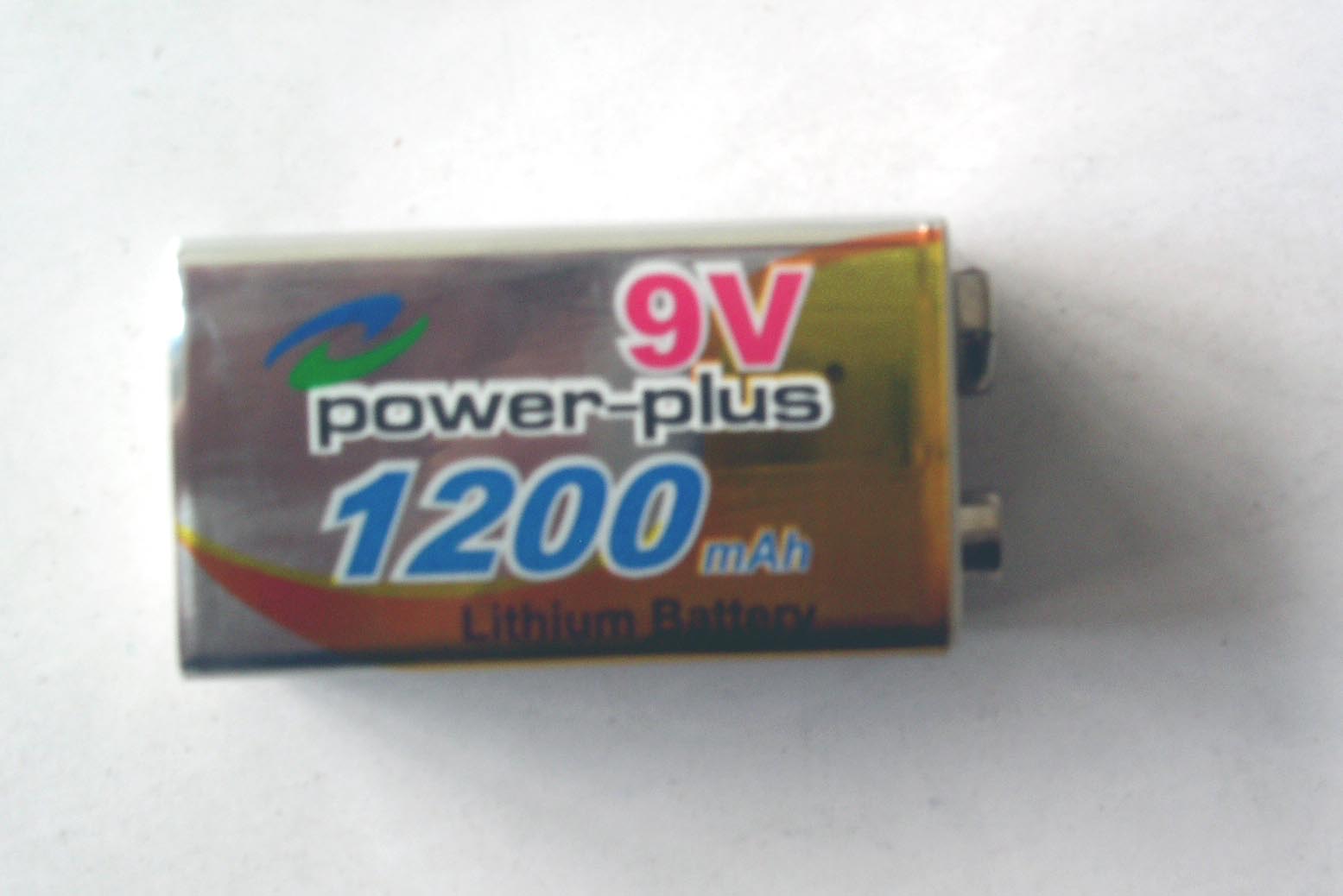 9V lithium battery 1200mah for smoke alarm