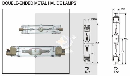 Double ended metal halide lamp for sale