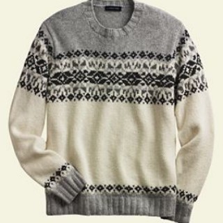 Men's crew neck intarsia