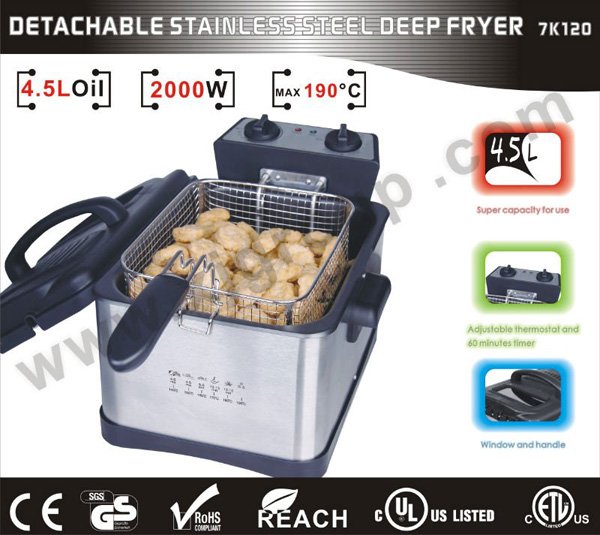 4.5L stainless electric deep fryer