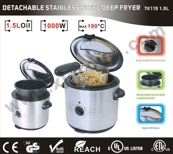 1.5L stainless steel deep fryer  XJ-7K115