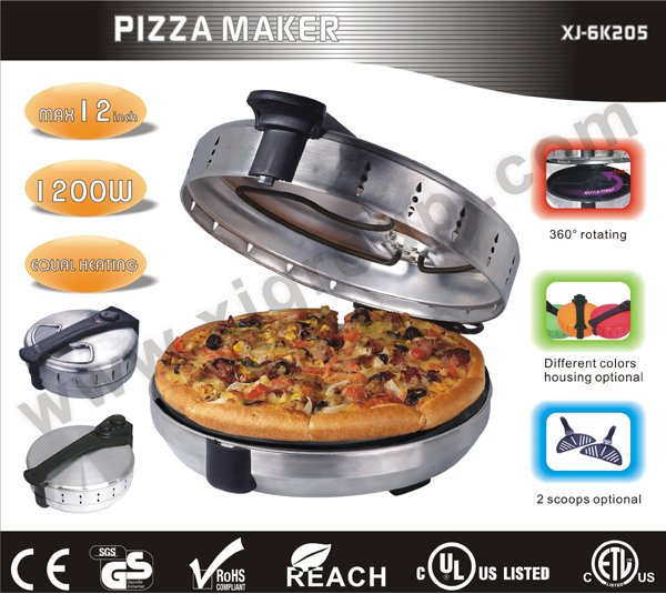 Stainless steel home pizza maker XJ-6K205